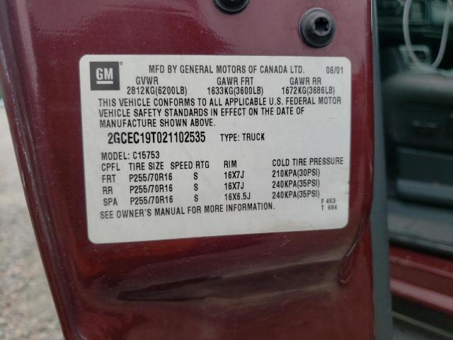 Photo 10 from auction – 2002 CHEVROLET SILVERADO with VIN 2GCEC19T021102535