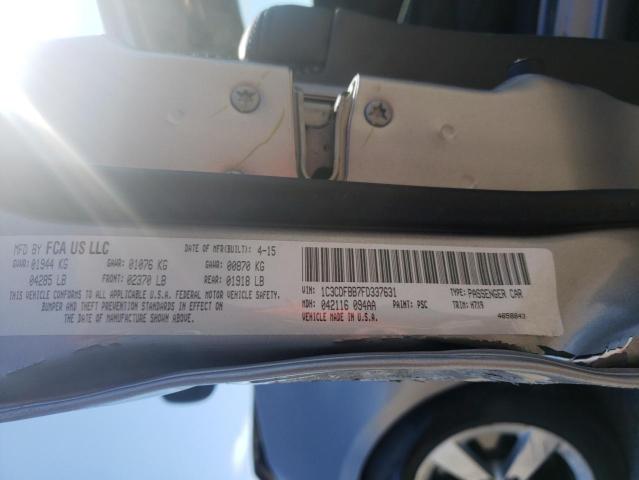 Photo 10 from auction – 2015 DODGE DART SXT with VIN 1C3CDFBB7FD337631