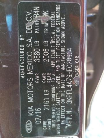 Photo 10 from auction – 2017 KIA FORTE LX with VIN 3KPFL4A79HE020934