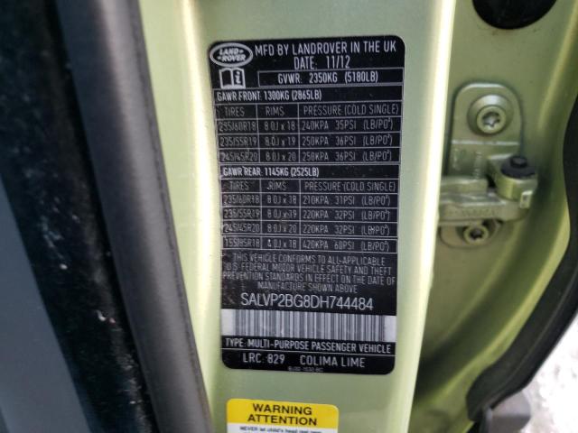 Photo 10 from auction – 2013 LAND ROVER RANGE ROVE with VIN SALVP2BG8DH744484