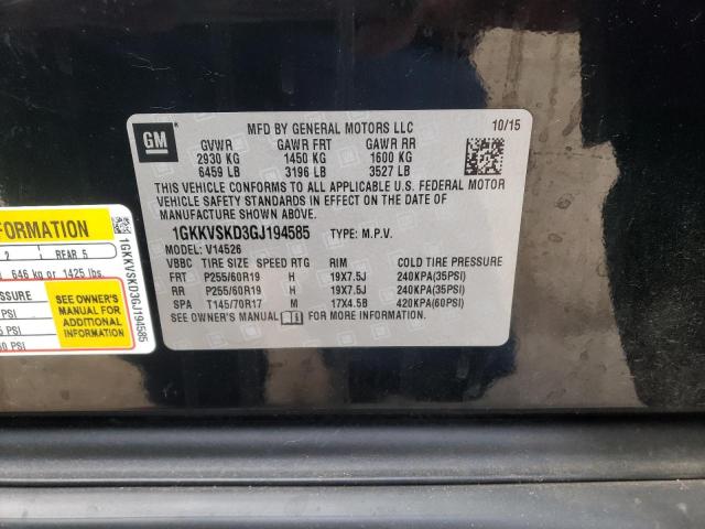 Photo 10 from auction – 2016 GMC ACADIA SLT with VIN 1GKKVSKD3GJ194585