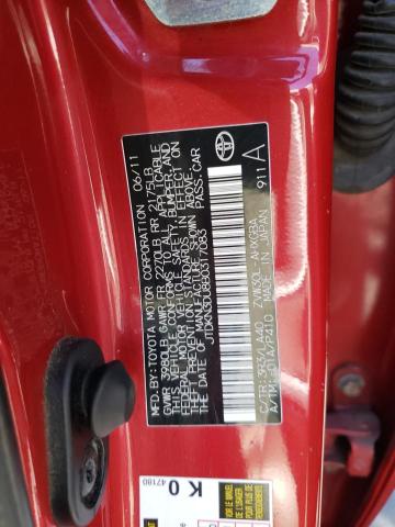 Photo 10 from auction – 2011 TOYOTA PRIUS with VIN JTDKN3DU8B0317083