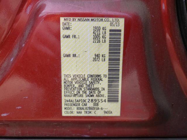 Photo 10 from auction – 2013 NISSAN ALTIMA 2.5 with VIN 1N4AL3AP1DC289554