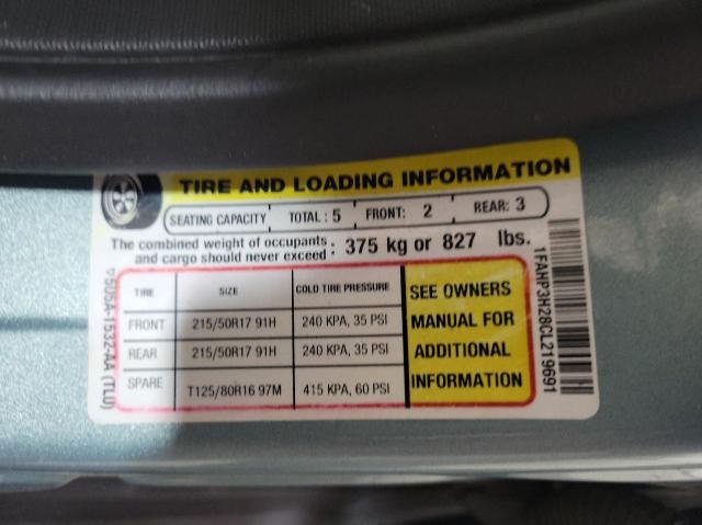 Photo 10 from auction – 2012 FORD FOCUS SEL with VIN 1FAHP3H28CL219691