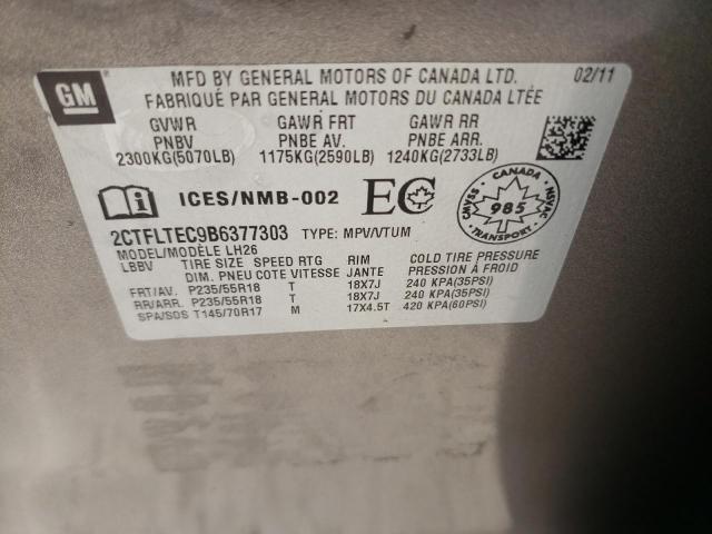 Photo 10 from auction – 2011 GMC TERRAIN SL with VIN 2CTFLTEC9B6377303