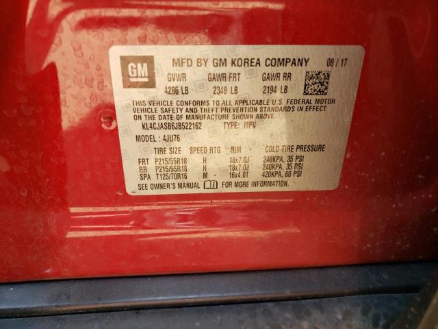 Photo 10 from auction – 2018 BUICK ENCORE PRE with VIN KL4CJASB6JB522162
