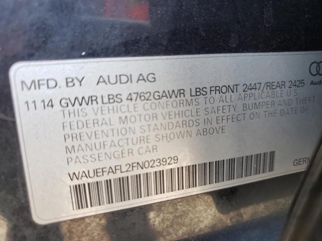 Photo 10 from auction – 2015 AUDI A4 PREMIUM with VIN WAUEFAFL2FN023929