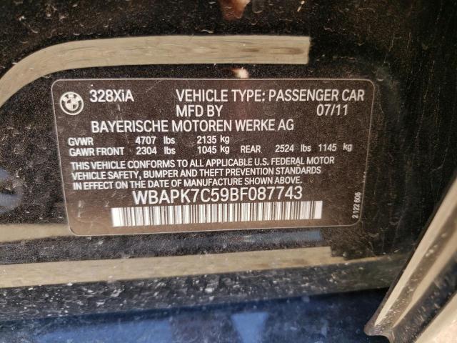 Photo 10 from auction – 2011 BMW 328 XI with VIN WBAPK7C59BF087743
