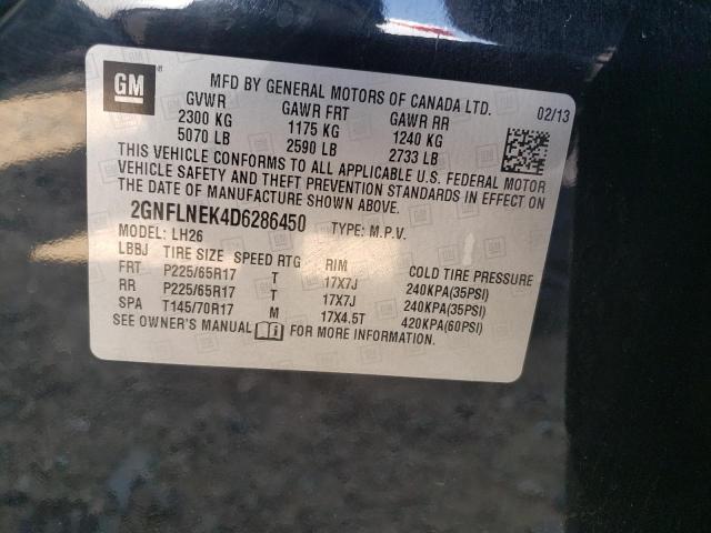 Photo 10 from auction – 2013 CHEVROLET EQUINOX LT with VIN 2GNFLNEK4D6286450