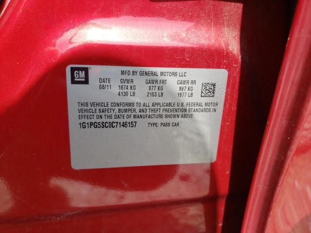 Photo 10 from auction – 2012 CHEVROLET CRUZE LT with VIN 1G1PG5SC0C7146157