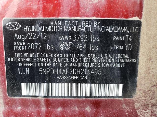 Photo 10 from auction – 2013 HYUNDAI ELANTRA GL with VIN 5NPDH4AE2DH215495