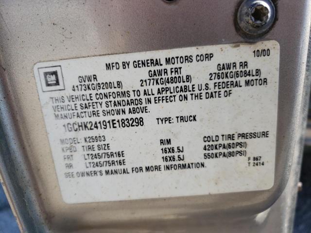 Photo 10 from auction – 2001 CHEVROLET SILVERADO with VIN 1GCHK24191E183298
