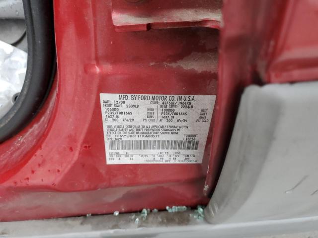 Photo 10 from auction – 2001 FORD ESCAPE XLT with VIN 1FMYU03111KA00571