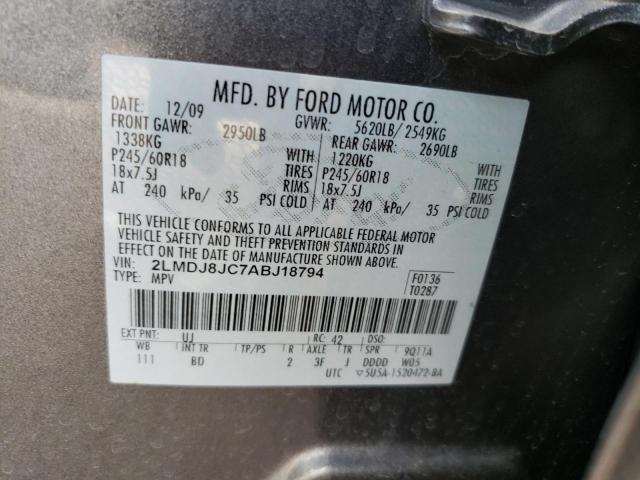Photo 10 from auction – 2010 LINCOLN MKX with VIN 2LMDJ8JC7ABJ18794