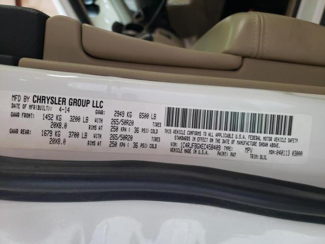 Photo 10 from auction – 2014 JEEP GRAND CHER with VIN 1C4RJFBGXEC458409