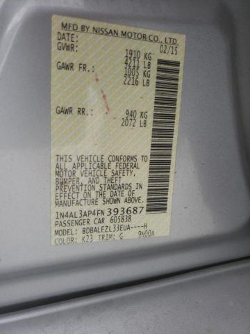 Photo 10 from auction – 2015 NISSAN ALTIMA 2.5 with VIN 1N4AL3AP4FN393687