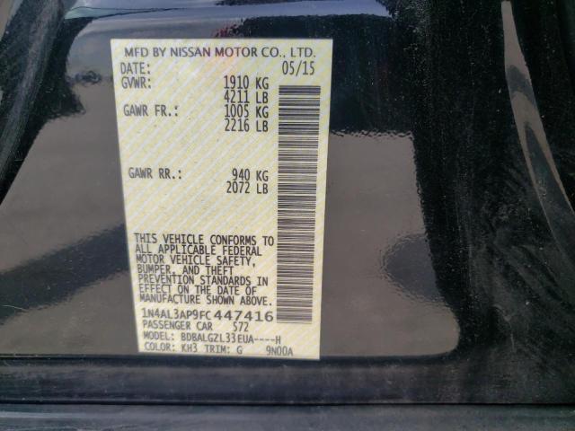 Photo 10 from auction – 2015 NISSAN ALTIMA 2.5 with VIN 1N4AL3AP9FC447416