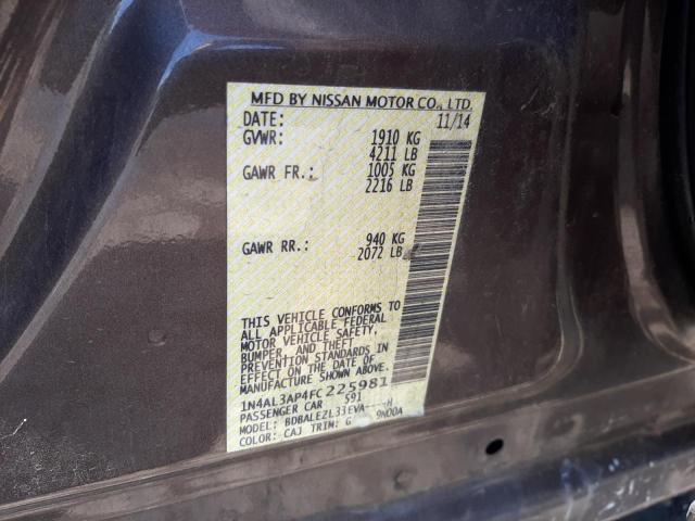 Photo 10 from auction – 2015 NISSAN ALTIMA 2.5 with VIN 1N4AL3AP4FC225981