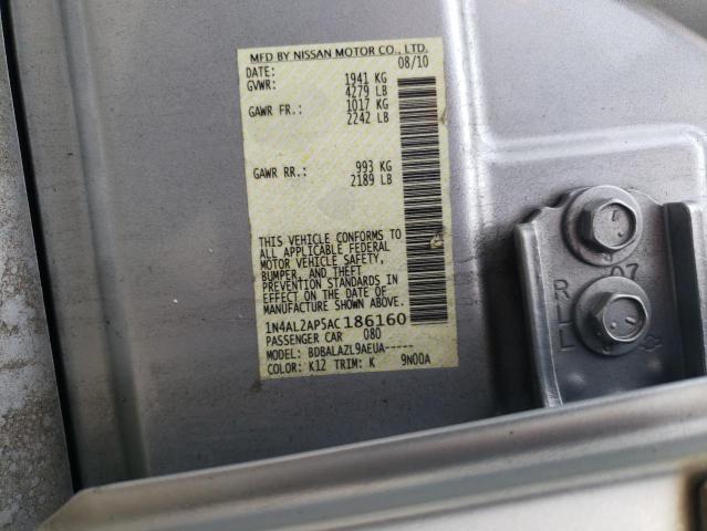 Photo 10 from auction – 2010 NISSAN ALTIMA BAS with VIN 1N4AL2AP5AC186160
