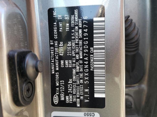 Photo 10 from auction – 2013 KIA OPTIMA EX with VIN 5XXGN4A79DG194776