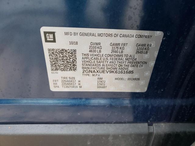 Photo 10 from auction – 2019 CHEVROLET EQUINOX LT with VIN 2GNAXUEV9K6161685