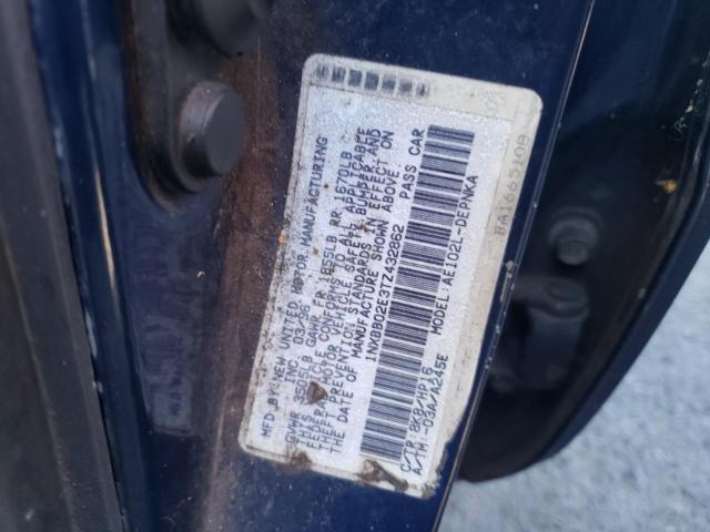 Photo 10 from auction – 1996 TOYOTA COROLLA with VIN 1NXBB02E3TZ432862