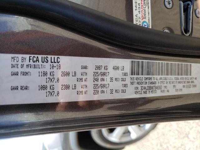 Photo 10 from auction – 2019 JEEP COMPASS LA with VIN 3C4NJDBBXKT648363
