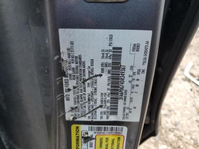 Photo 10 from auction – 2013 FORD FUSION S with VIN 3FA6P0G74DR349361