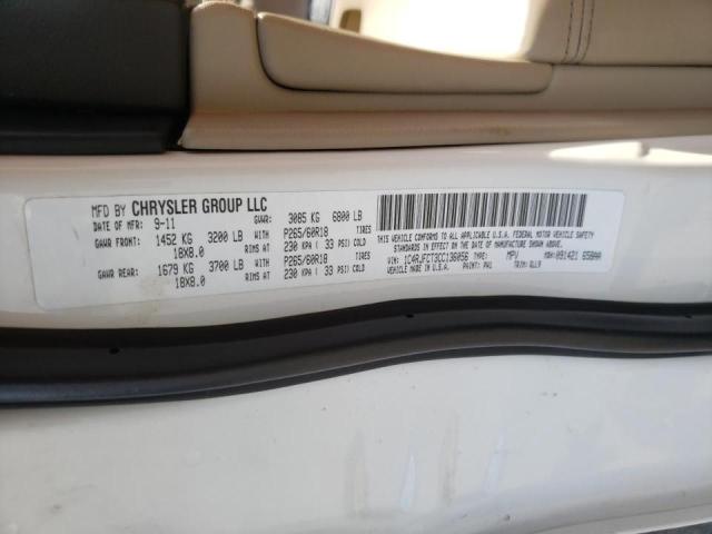 Photo 10 from auction – 2012 JEEP GRAND CHER with VIN 1C4RJFCT3CC136056