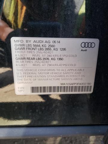 Photo 10 from auction – 2015 AUDI SQ5 PREMIU with VIN WA1CGAFP3FA002180