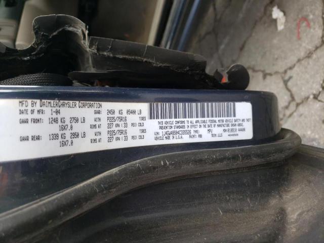 Photo 10 from auction – 2004 JEEP GRAND CHER with VIN 1J4GW48S04C335526