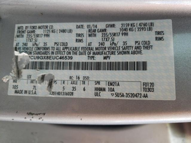 Photo 10 from auction – 2014 FORD ESCAPE SE with VIN 1FMCU9GX8EUC46539