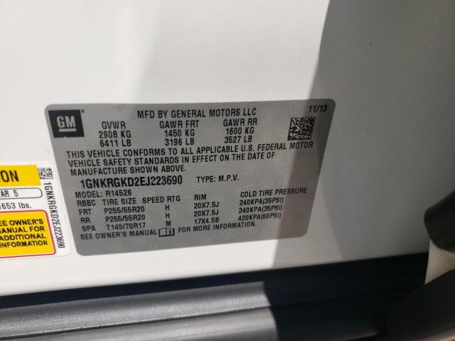 Photo 10 from auction – 2014 CHEVROLET TRAVERSE L with VIN 1GNKRGKD2EJ223690