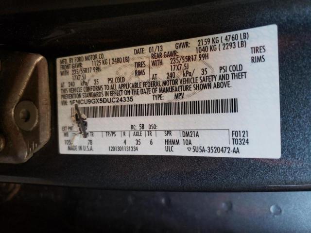 Photo 10 from auction – 2013 FORD ESCAPE SE with VIN 1FMCU9GX5DUC24335