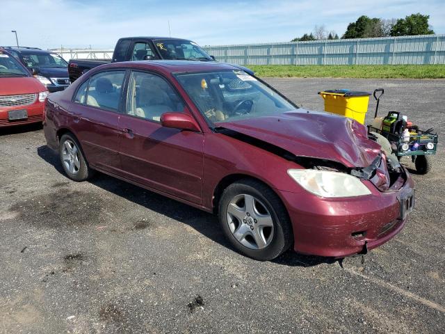 HONDA CIVIC EX 2004 with VIN 1HGES26724L009126 - Photo from auction