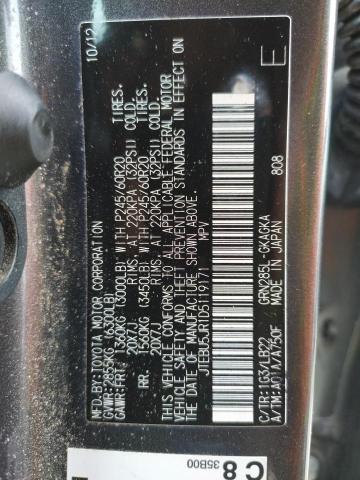 Photo 10 from auction – 2013 TOYOTA 4RUNNER SR with VIN JTEBU5JR1D5119171
