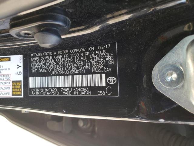 Photo 10 from auction – 2017 TOYOTA PRIUS with VIN JTDKARFU0H3540141