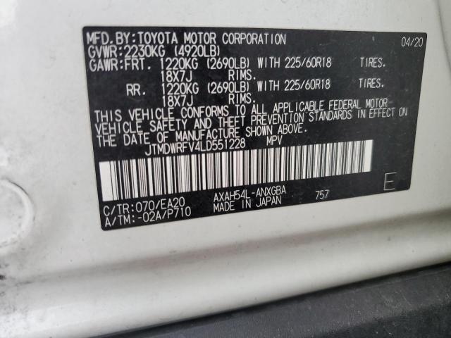 Photo 10 from auction – 2020 TOYOTA RAV4 LIMIT with VIN JTMDWRFV4LD551228