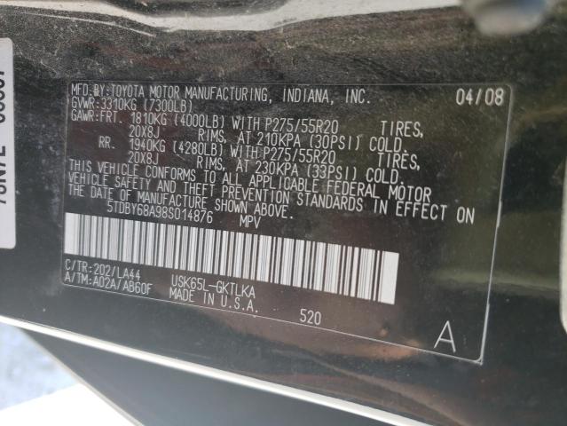 Photo 10 from auction – 2008 TOYOTA SEQUOIA LI with VIN 5TDBY68A98S014876