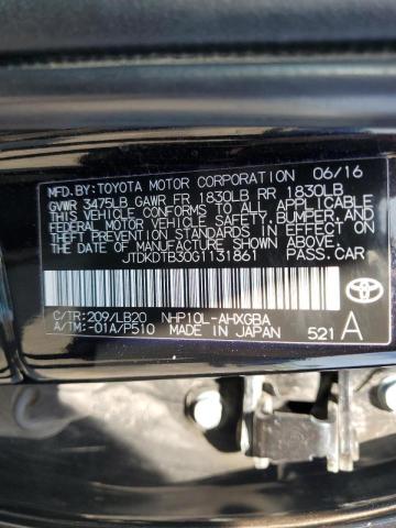 Photo 10 from auction – 2016 TOYOTA PRIUS C with VIN JTDKDTB30G1131861