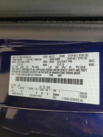 Photo 10 from auction – 2015 FORD ESCAPE SE with VIN 1FMCU9GX4FUC10039