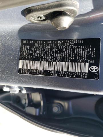 Photo 10 from auction – 2022 TOYOTA COROLLA LE with VIN 5YFEPMAE1NP311954