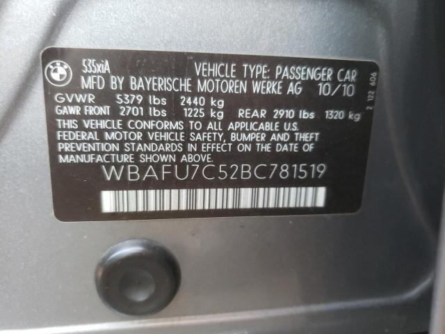 Photo 10 from auction – 2011 BMW 535 XI with VIN WBAFU7C52BC781519