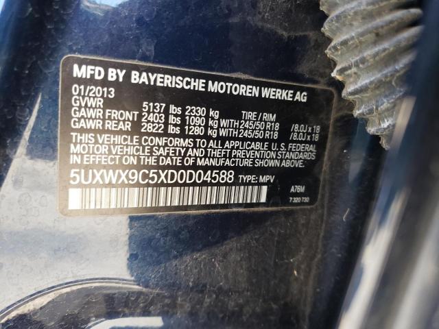 Photo 10 from auction – 2013 BMW X3 XDRIVE2 with VIN 5UXWX9C5XD0D04588