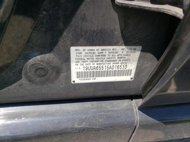 Photo 10 from auction – 2005 ACURA TL with VIN 19UUA65515A016510