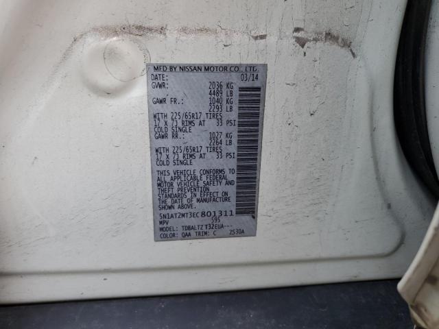 Photo 10 from auction – 2014 NISSAN ROGUE S with VIN 5N1AT2MT3EC801311