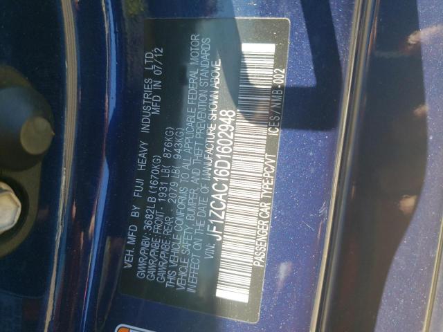 Photo 10 from auction – 2013 SUBARU BRZ 2.0 LI with VIN JF1ZCAC16D1602948