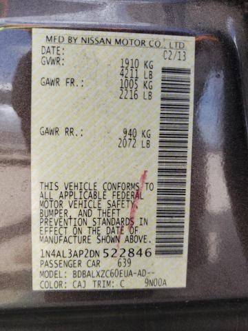 Photo 10 from auction – 2013 NISSAN ALTIMA 2.5 with VIN 1N4AL3AP2DN522846