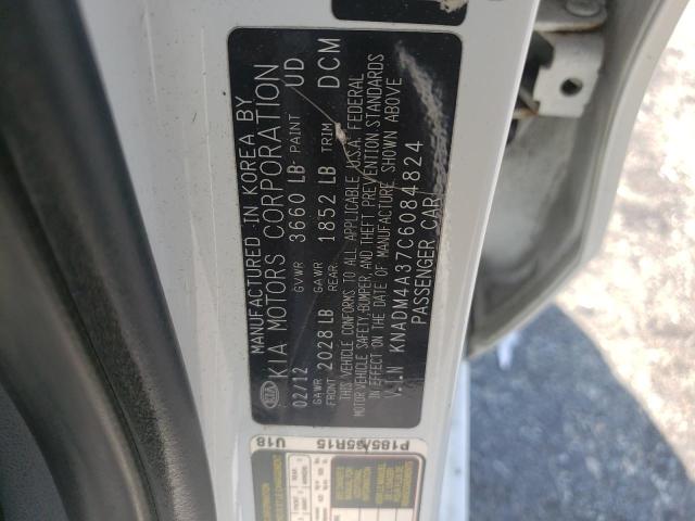 Photo 10 from auction – 2012 KIA RIO LX with VIN KNADM4A37C6084824