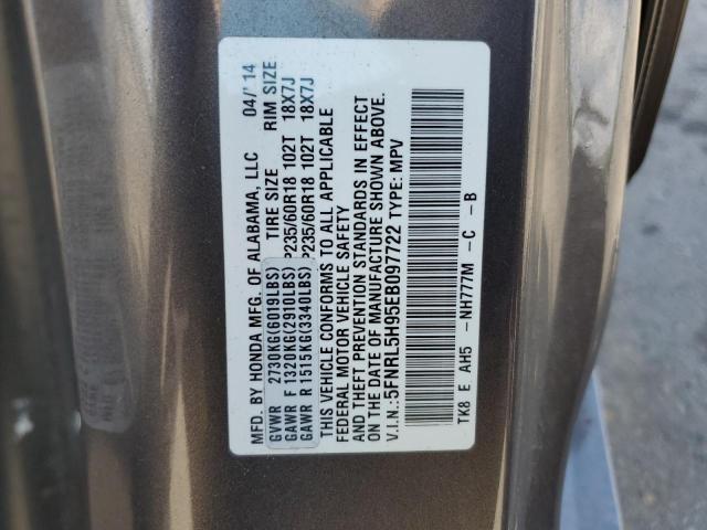 Photo 10 from auction – 2014 HONDA ODYSSEY TO with VIN 5FNRL5H95EB097722